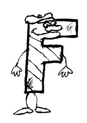 plansa de colorat alfabetul #8