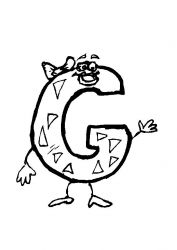 plansa de colorat alfabetul #9