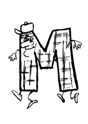 plansa de colorat alfabetul #15