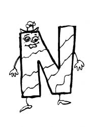 plansa de colorat alfabetul #16