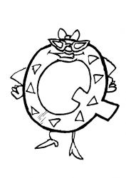 plansa de colorat alfabetul #19