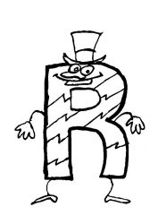 plansa de colorat alfabetul #20