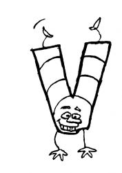 plansa de colorat alfabetul #3