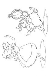 plansa de colorat alice in tara minunilor #17
