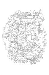 plansa de colorat alice in tara minunilor #18