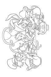 plansa de colorat alice in tara minunilor #20