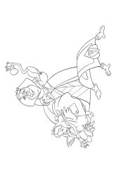 plansa de colorat alice in tara minunilor #21