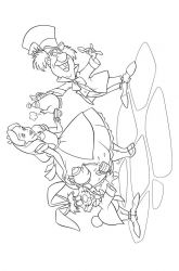 plansa de colorat alice in tara minunilor #1