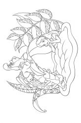 plansa de colorat alice in tara minunilor #2