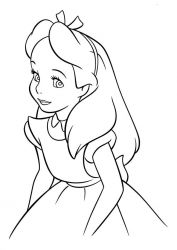 plansa de colorat alice in tara minunilor #3