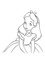 plansa de colorat alice in tara minunilor #4