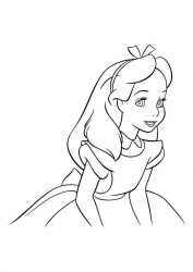 plansa de colorat alice in tara minunilor #5