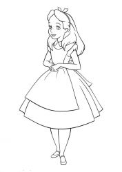 plansa de colorat alice in tara minunilor #10