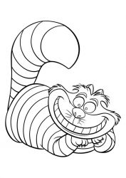 plansa de colorat alice in tara minunilor #19