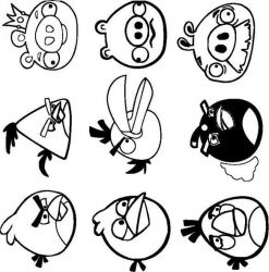 plansa de colorat angry birds #4