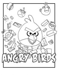 plansa de colorat angry birds #5