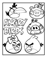plansa de colorat angry birds #12