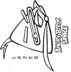 plansa de colorat angry birds #21