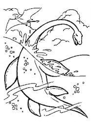 plansa de colorat animale dinozauri #9