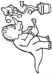 plansa de colorat animale dinozauri #10