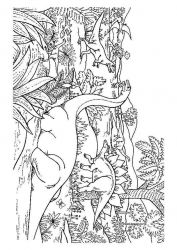 plansa de colorat animale dinozauri #12