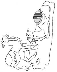 plansa de colorat animale dromaderi #3