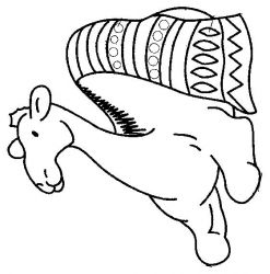 plansa de colorat animale dromaderi #5