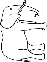 plansa de colorat animale elefanti #18