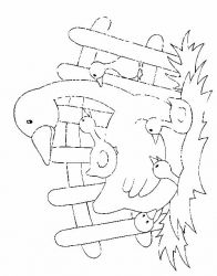 plansa de colorat animale #13