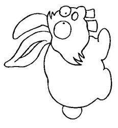 plansa de colorat animale iepurasi #17