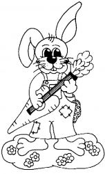 plansa de colorat animale iepurasi #3