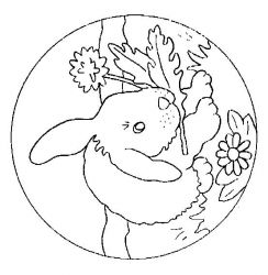 plansa de colorat animale iepurasi #5