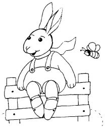 plansa de colorat animale iepurasi #7