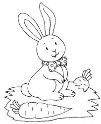 plansa de colorat animale iepurasi #8