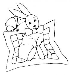 plansa de colorat animale iepurasi #13