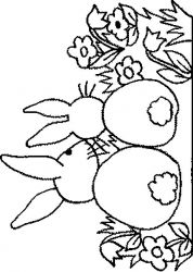 plansa de colorat animale iepurasi #17