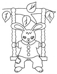 plansa de colorat animale iepurasi #18