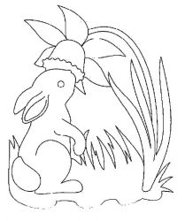 plansa de colorat animale iepurasi #19