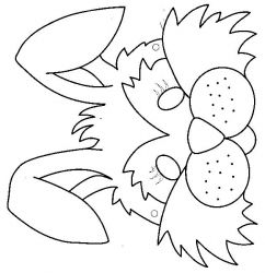 plansa de colorat animale iepurasi #1