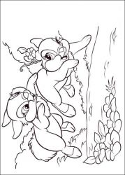 plansa de colorat animale iepurasi #2