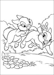 plansa de colorat animale iepurasi #4