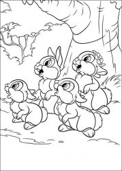 plansa de colorat animale iepurasi #12