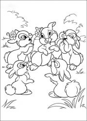 plansa de colorat animale iepurasi #14