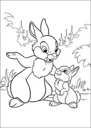plansa de colorat animale iepurasi #16