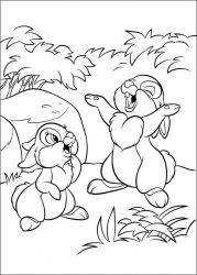 plansa de colorat animale iepurasi #19