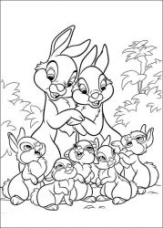 plansa de colorat animale iepurasi #1