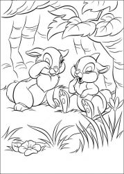 plansa de colorat animale iepurasi #3