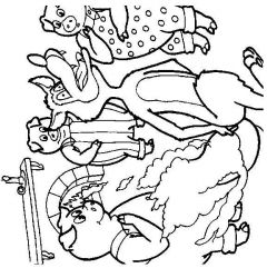 plansa de colorat animale #5