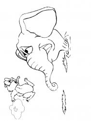 plansa de colorat animale #10