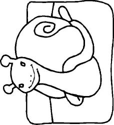 plansa de colorat animale melci #5